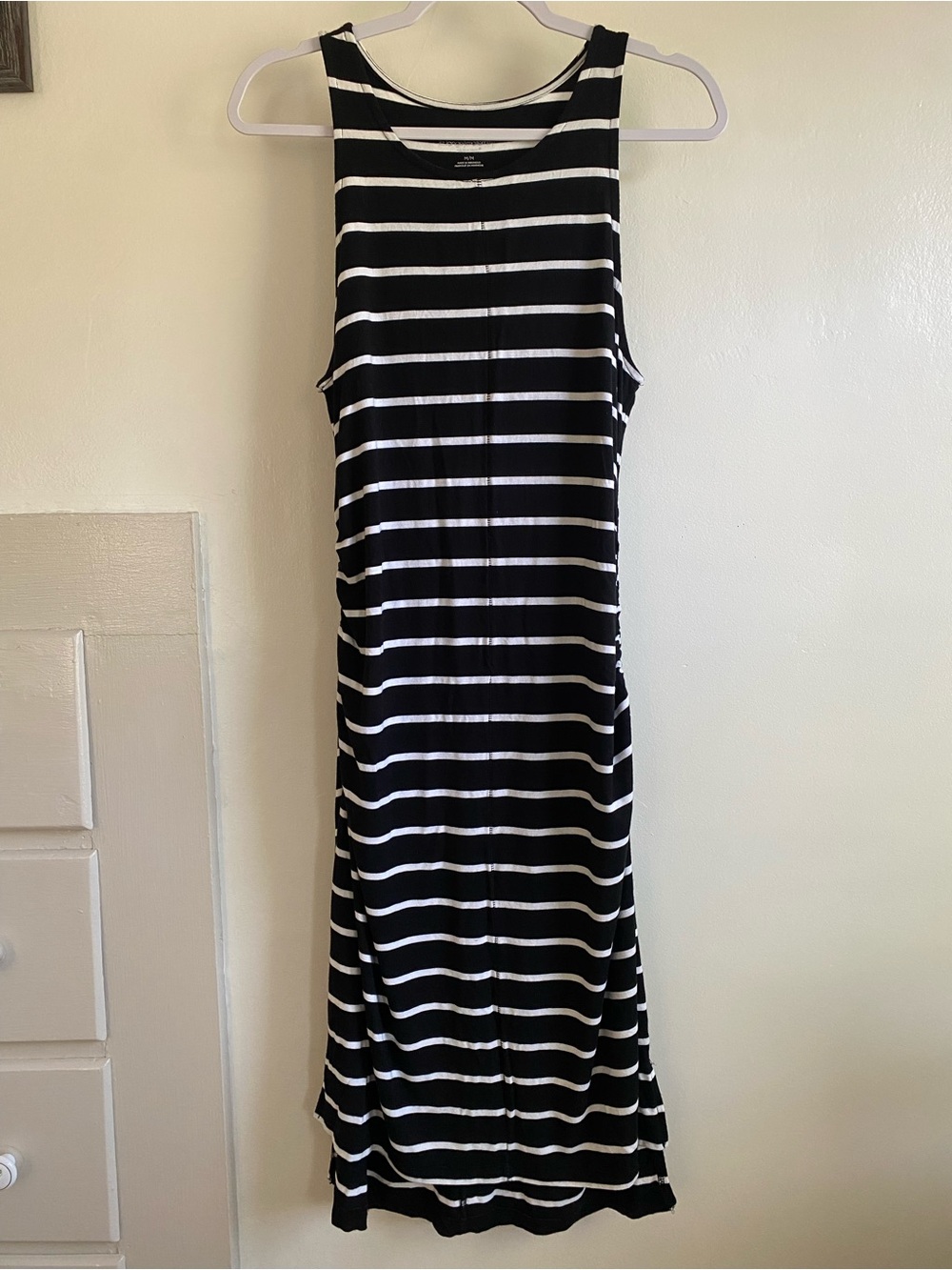 Liz Lange Striped Maternity Midi Tank Dress